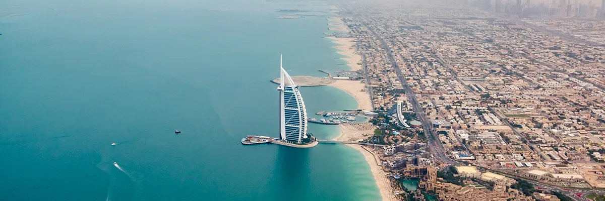 Dubai from private jet