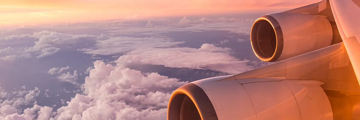 private jet in the air