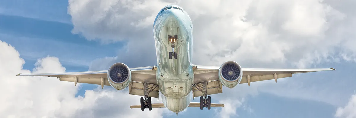 private jet in flight