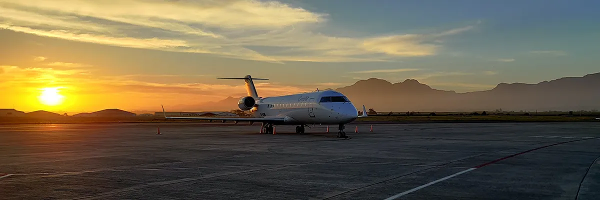 private jet on tarmac