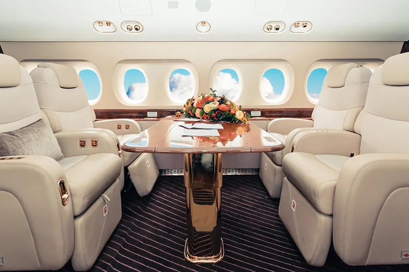 private jet interior