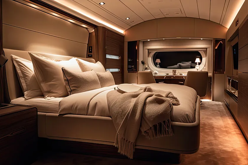 private jet bedroom