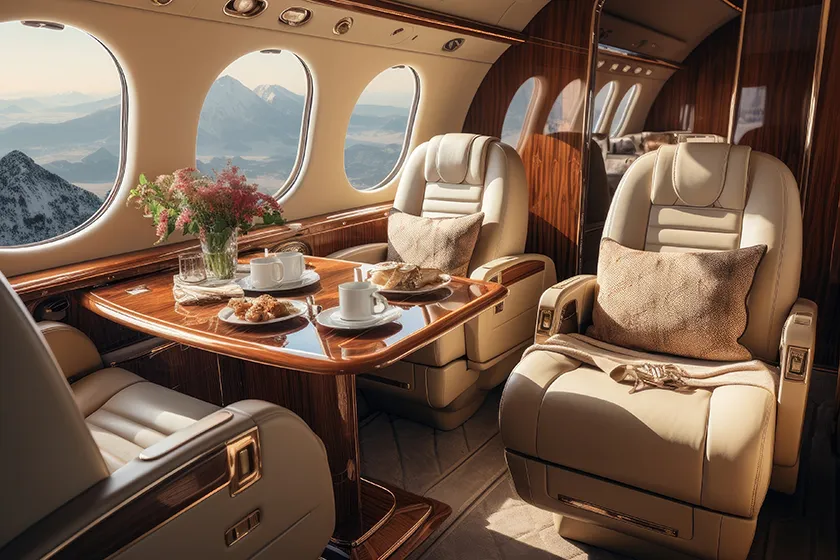 private jet interior